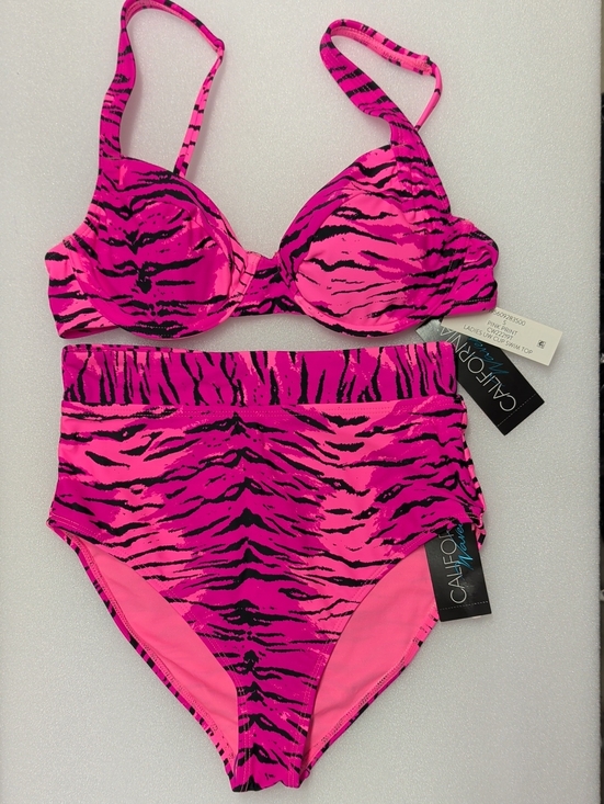 California Waves Other - California Waves Pink Zebra Bikini Set Size Small